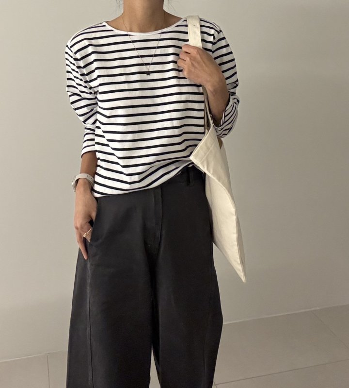 Ripple - Korean Women Fashion - #momslook - Jay Striped Tee - 5