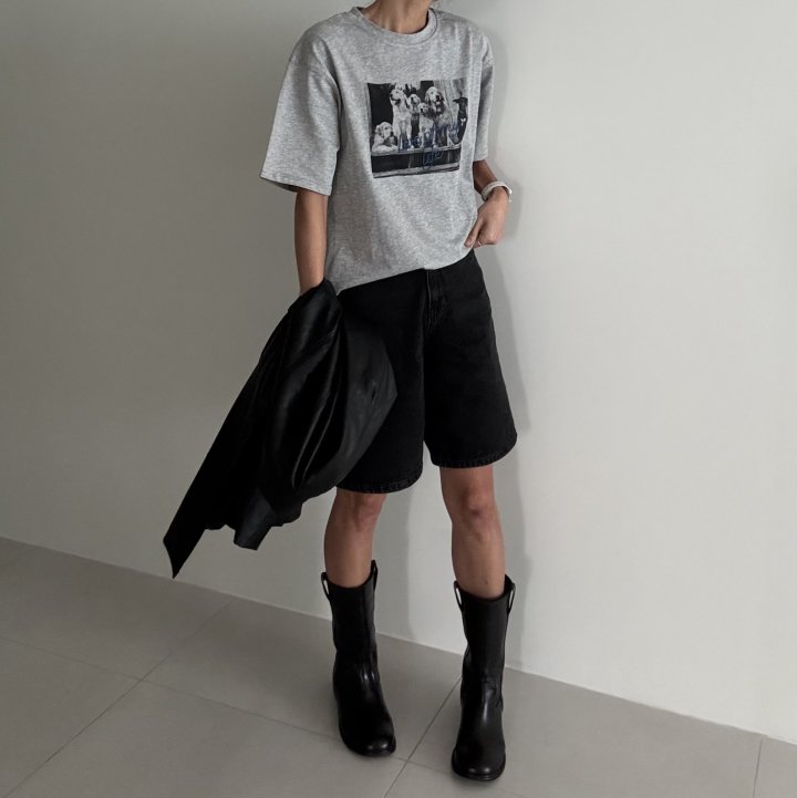Ripple - Korean Women Fashion - #momslook - Golden Retriever Love Tee - 10