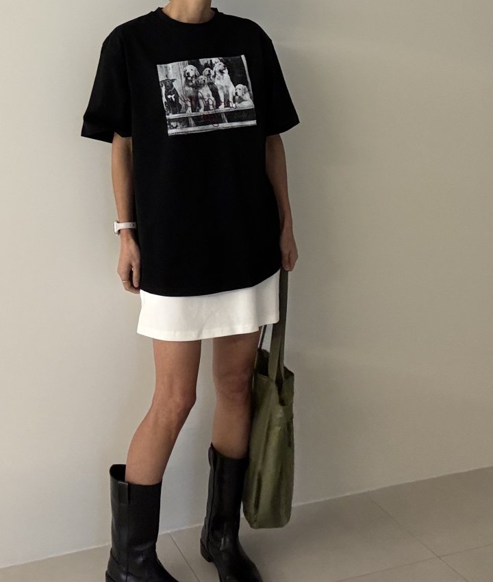 Ripple - Korean Women Fashion - #womensfashion - Golden Retriever Love Tee - 4