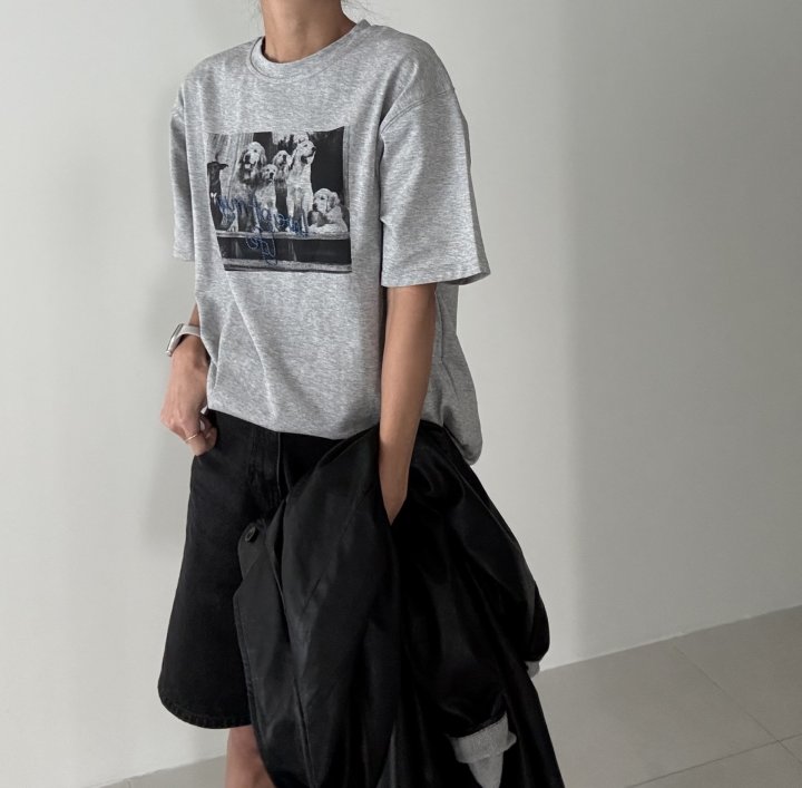 Ripple - Korean Women Fashion - #momslook - Golden Retriever Love Tee - 9