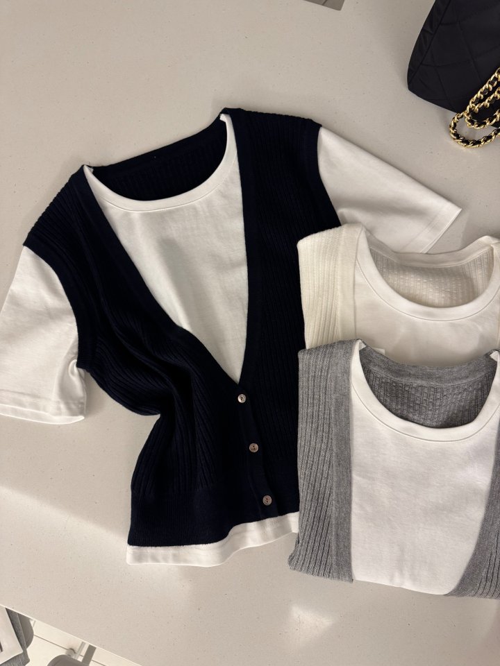 Ripple - Korean Women Fashion - #momslook - Two-In-One Knit Vest