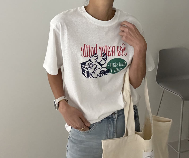 Ripple - Korean Women Fashion - #pursuepretty - Water Bottle Tee - 3