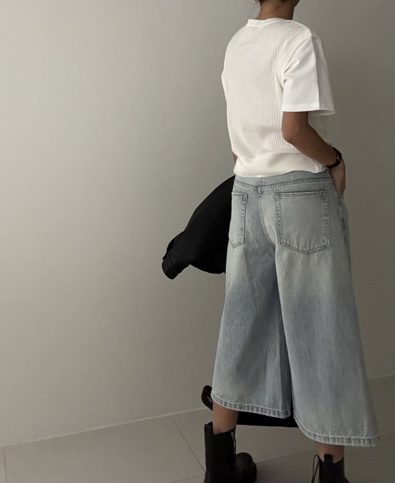 Ripple - Korean Women Fashion - #restrostyle - Culotte Bermuda Pants - 3