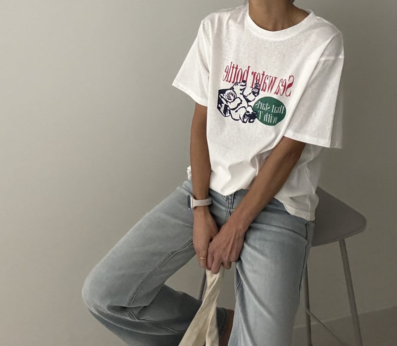 Ripple - Korean Women Fashion - #romanticstyle - Water Bottle Tee - 5
