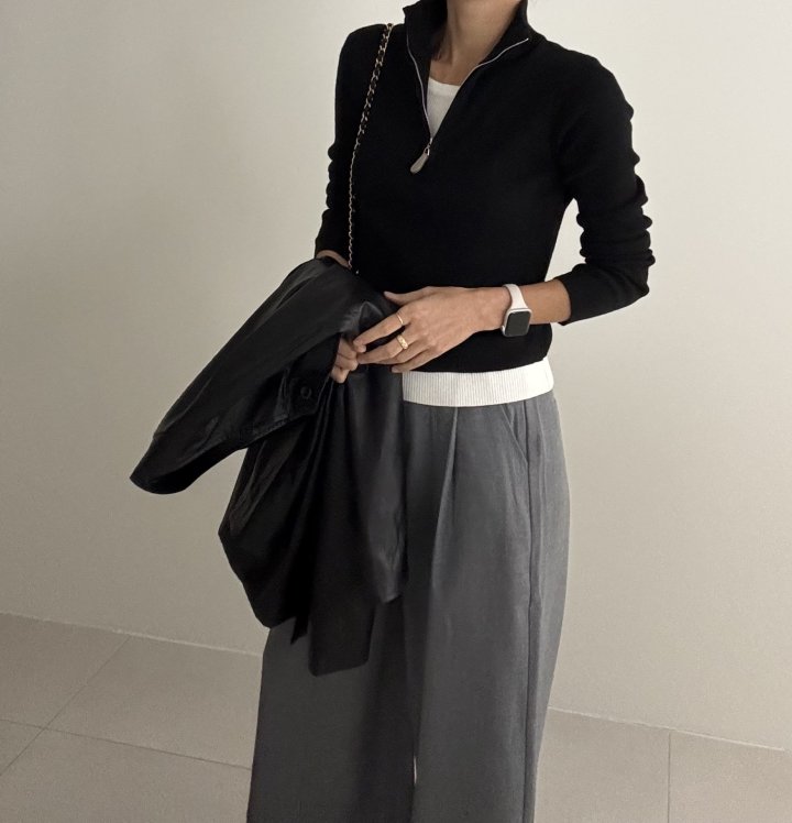 Ripple - Korean Women Fashion - #shopsmall - Glen Double Layer Tee - 11