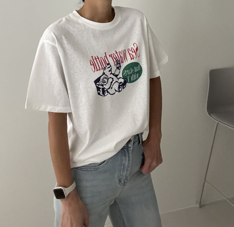 Ripple - Korean Women Fashion - #vintagekidsstyle - Water Bottle Tee - 2