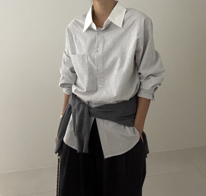 Ripple - Korean Women Fashion - #womensfashion - Baba Line Shirt - 6