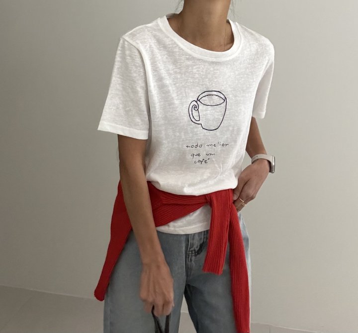 Ripple - Korean Women Fashion - #momslook - Cafe Mug Tee - 4