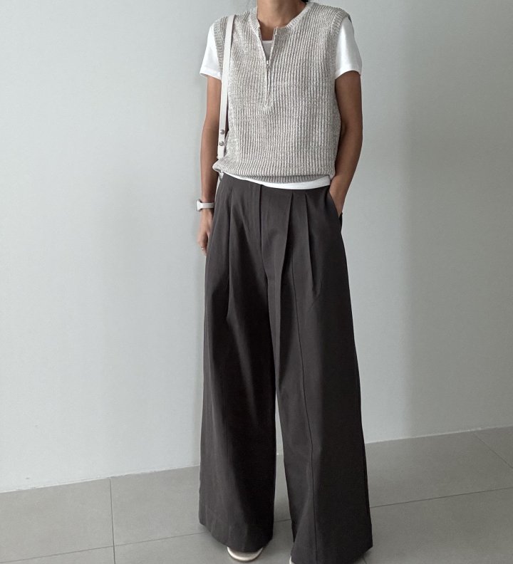Ripple - Korean Women Fashion - #womensfashion - Cheek Pintuck Pants - 2