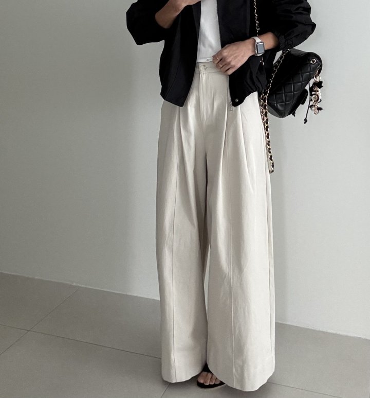 Ripple - Korean Women Fashion - #womensfashion - Cheek Pintuck Pants - 6