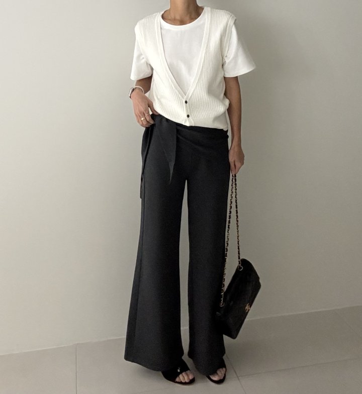 Ripple - Korean Women Fashion - #womensfashion - Cutout Wrap Pants - 5