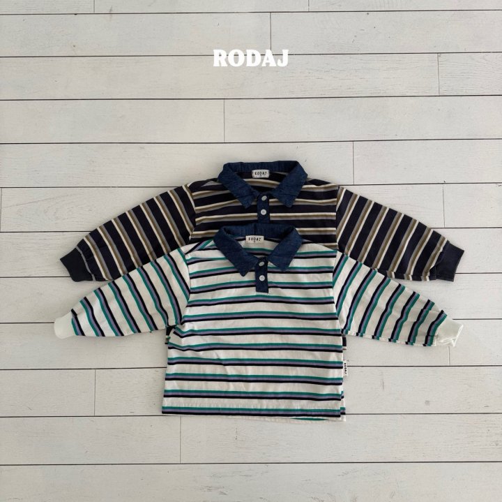 Roda J - Korean Children Fashion - #kidsshorts - Note Collar Tee