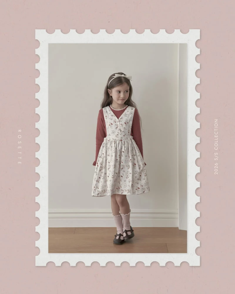 Rosette - Korean Children Fashion - #designkidswear - Haute Suspender Skirt (Flower) - 3