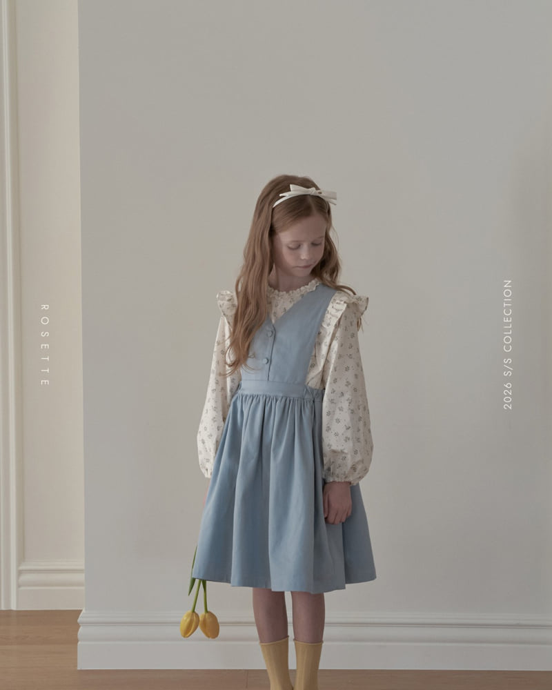 Rosette - Korean Children Fashion - #kidsshorts - Haute Suspender Skirt (Sky) - 7