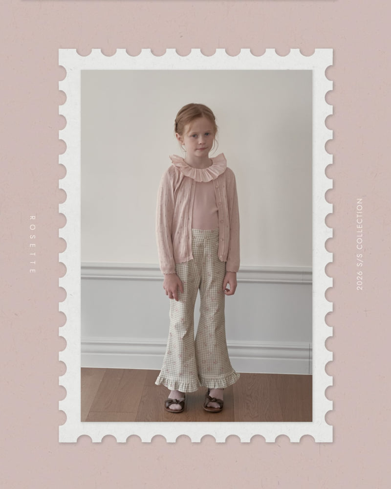 Rosette - Korean Children Fashion - #littlefashionista - Vanilla Check Pants - 12