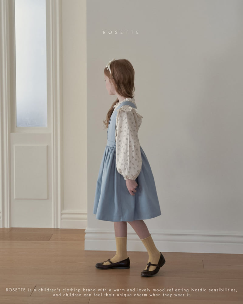 Rosette - Korean Children Fashion - #littlefashionista - Haute Suspender Skirt (Sky) - 11