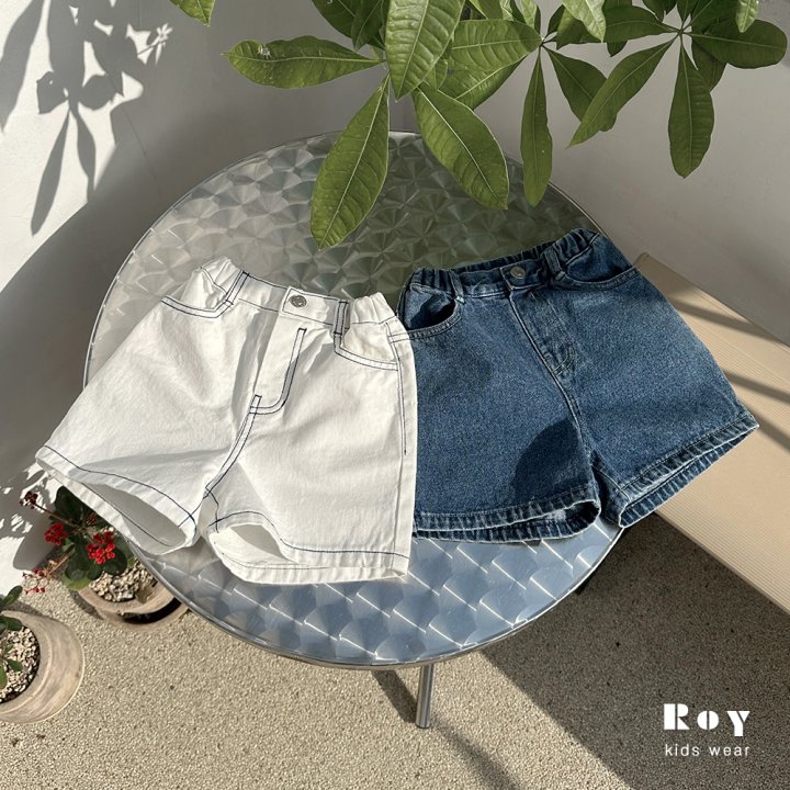 Roy - Korean Children Fashion - #childofig - Mind Embroidery Shorts - 7