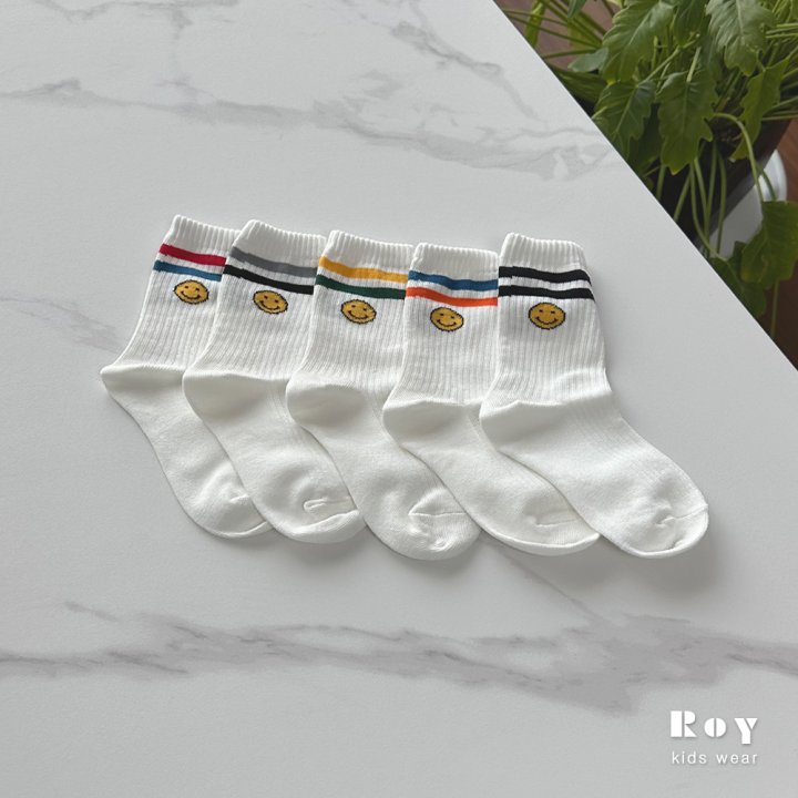Roy - Korean Children Fashion - #childrensboutique - Line Smile Socks - 10