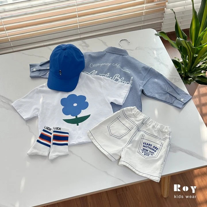 Roy - Korean Children Fashion - #childrensboutique - Mind Embroidery Shorts - 8