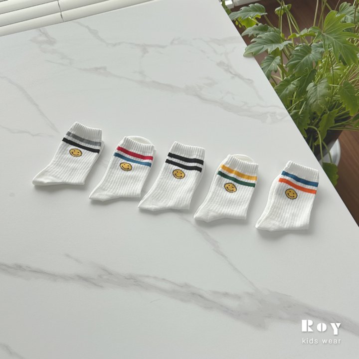 Roy - Korean Children Fashion - #designkidswear - Line Smile Socks - 11
