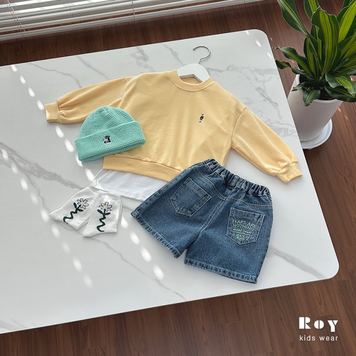 Roy - Korean Children Fashion - #designkidswear - Mind Embroidery Shorts - 9