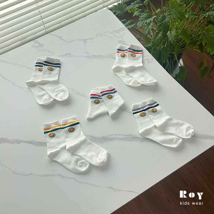 Roy - Korean Children Fashion - #discoveringself - Line Smile Socks - 12