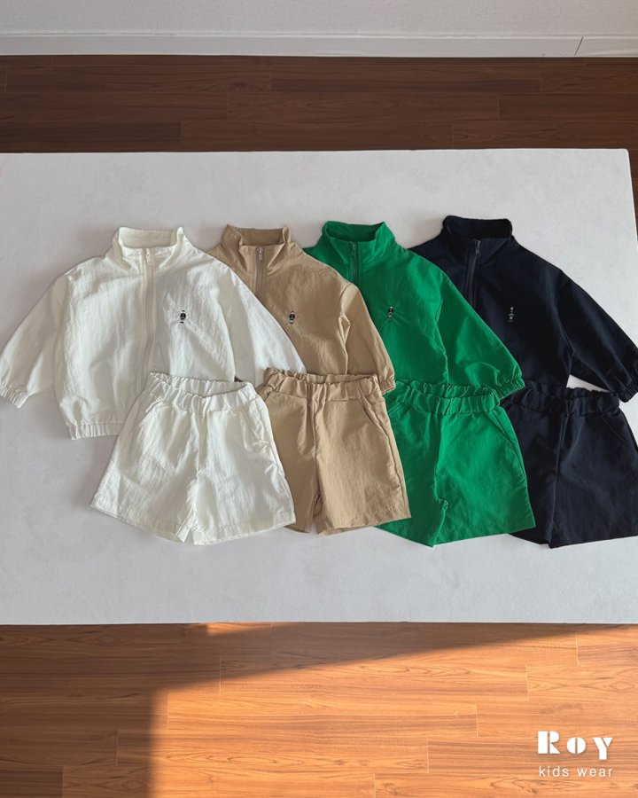 Roy - Korean Children Fashion - #kidsshorts - Toy Windbreaker Set - 6