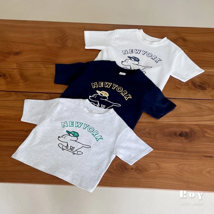 Roy - Korean Children Fashion - #kidsshorts - New York Puppy Tee - 5