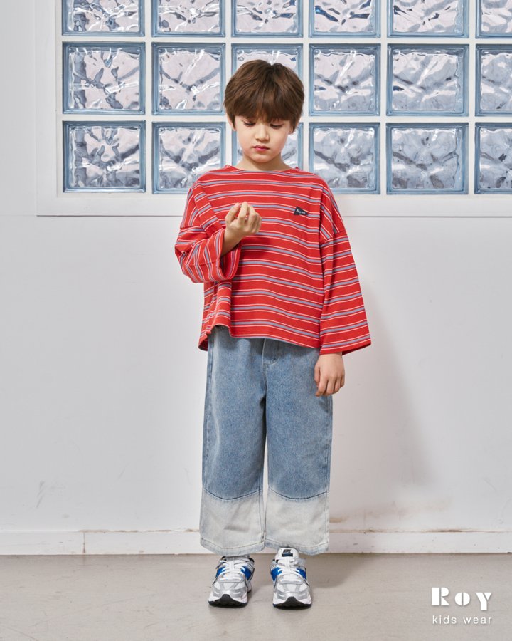 Roy - Korean Children Fashion - #kidsshorts - Made Stripe Tee - 6
