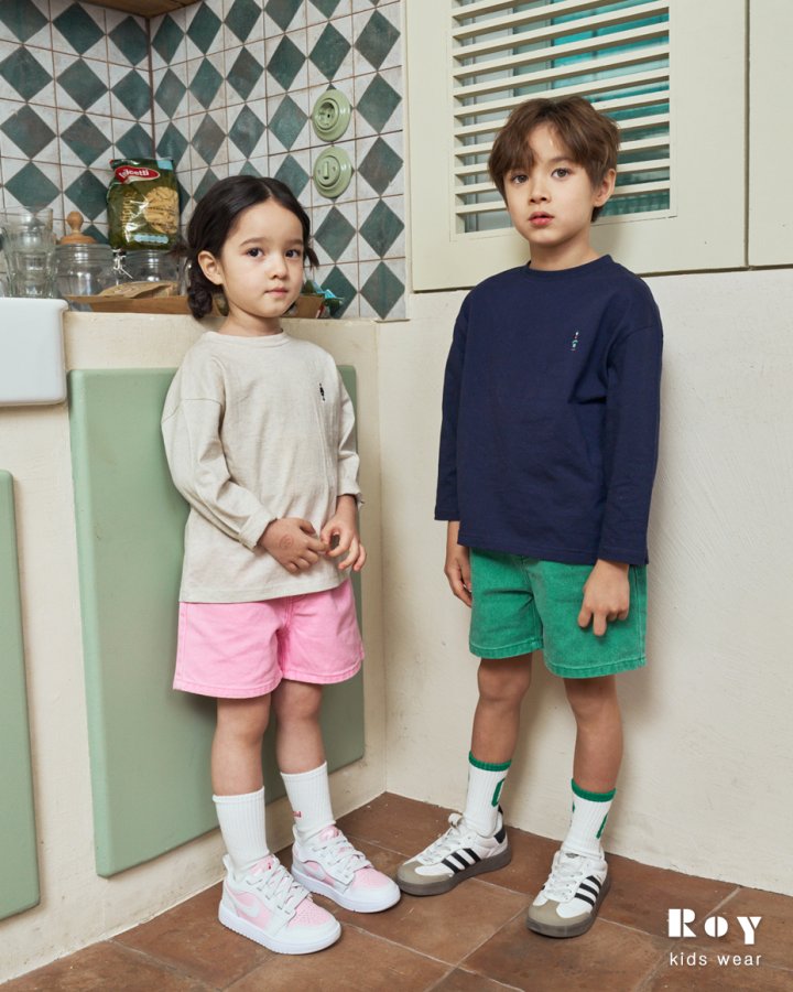 Roy - Korean Children Fashion - #kidsshorts - Toy Solid Tee - 3