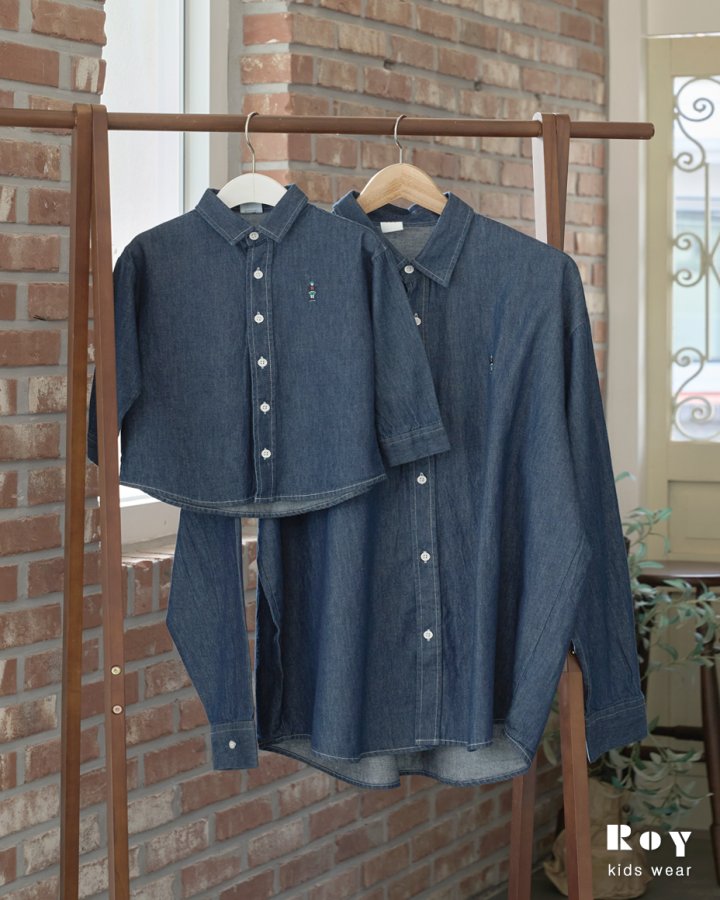 Roy - Korean Children Fashion - #kidsshorts - Toy Denim Shirt - 4