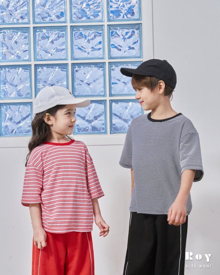 Roy - Korean Children Fashion - #kidzfashiontrend - Latte Stripe Tee - 6