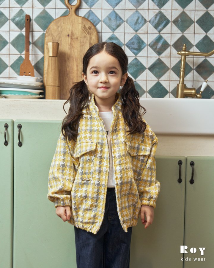 Roy - Korean Children Fashion - #minifashionista - Mono Tweed Jacket - 3