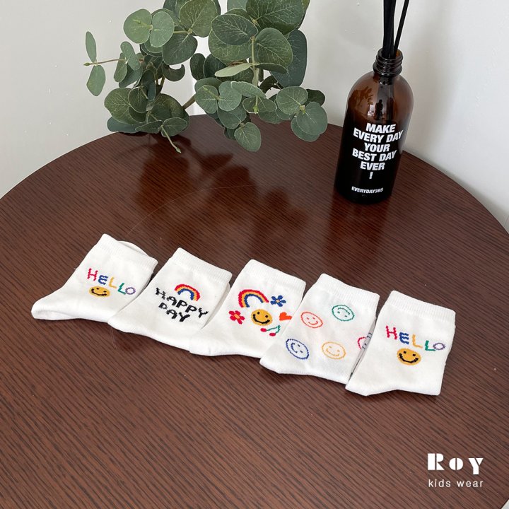 Roy - Korean Children Fashion - #prettylittlegirls - Back Smile Socks