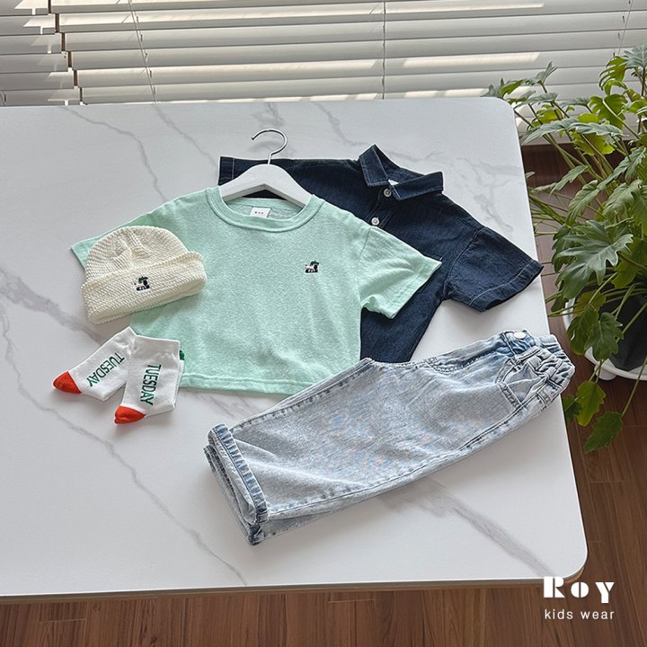 Roy - Korean Children Fashion - #minifashionista - Stone Smoke Jeans - 4