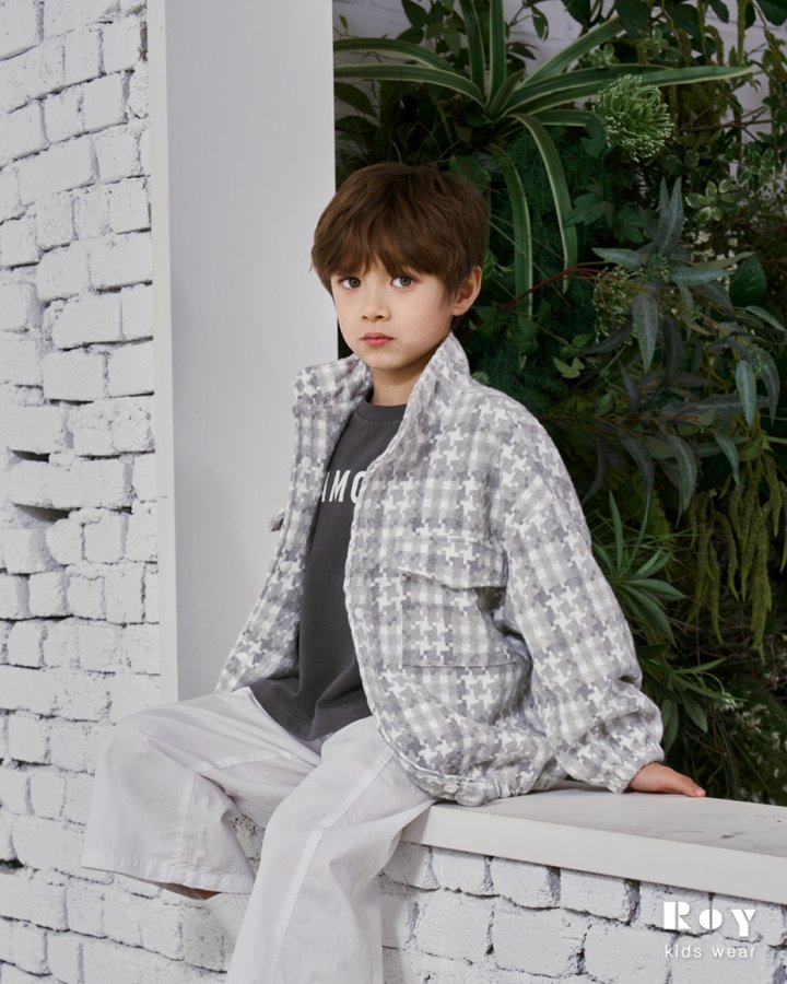 Roy - Korean Children Fashion - #todddlerfashion - Mono Tweed Jacket - 5