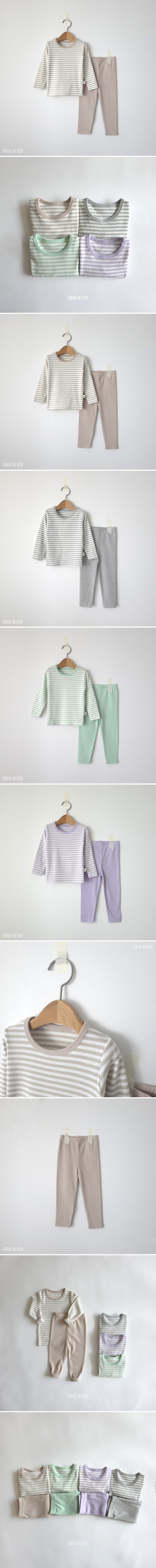 Saerobin - Korean Baby Fashion - #babyboutique - Modal Stripe Easywear