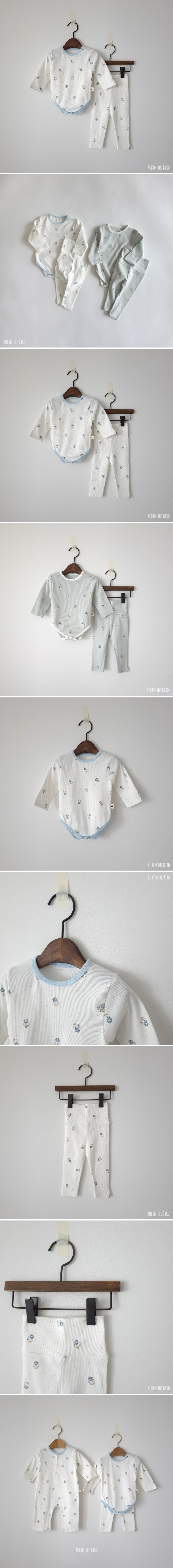 Saerobin - Korean Baby Fashion - #babyootd - Duck Bodysuit Set