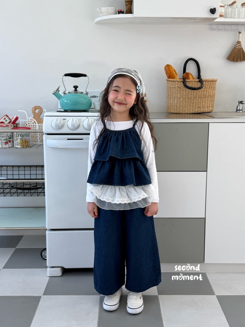 Second Moment - Korean Children Fashion - #Kfashion4kids - Denim Tiered Blouse - 2