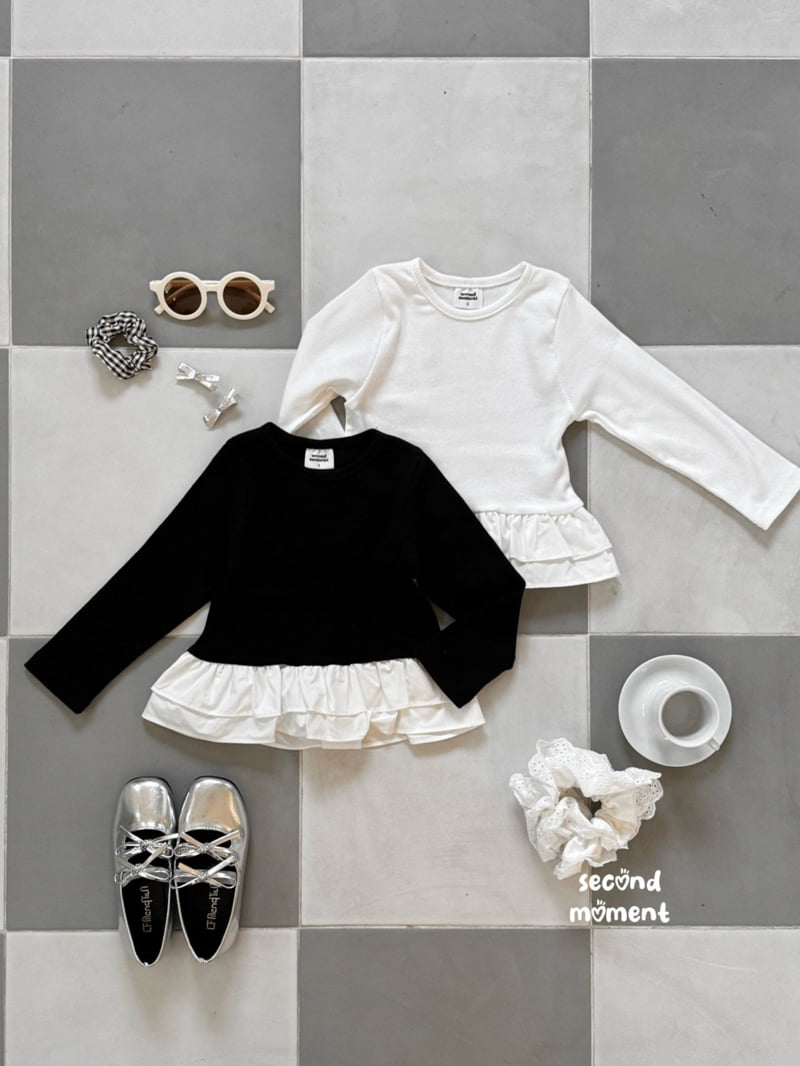 Second Moment - Korean Children Fashion - #childofig - Objet Rib Frill Tee
