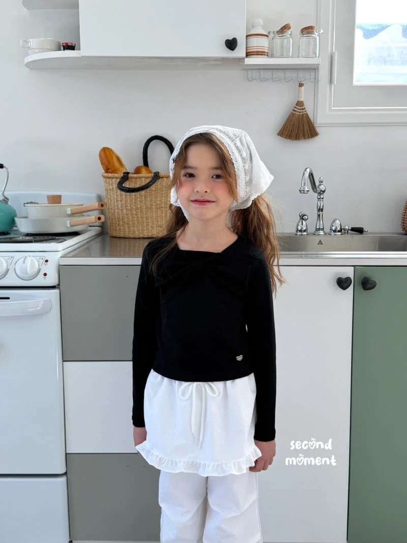 Second Moment - Korean Children Fashion - #childofig - Charming Ribbon Tee - 9