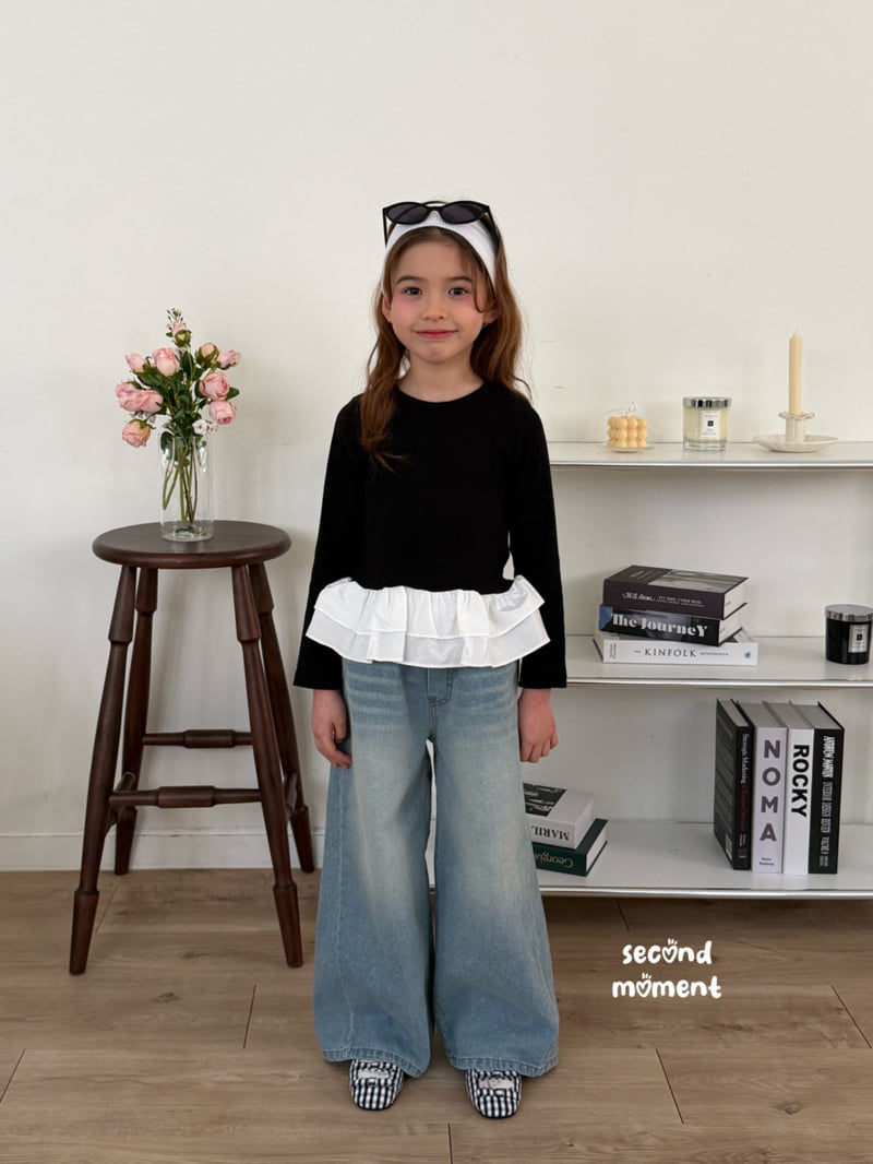 Second Moment - Korean Children Fashion - #childrensboutique - Objet Rib Frill Tee - 2
