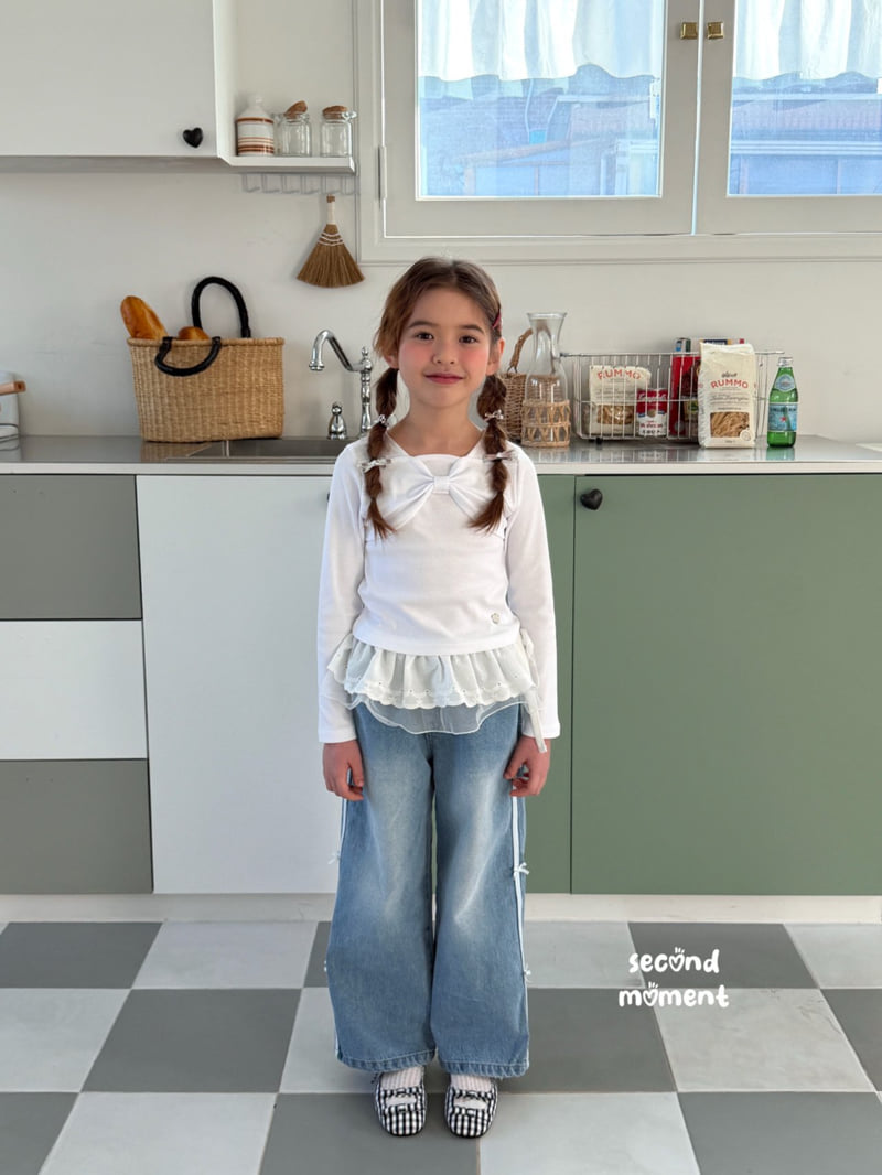 Second Moment - Korean Children Fashion - #childrensboutique - Charming Ribbon Tee - 11