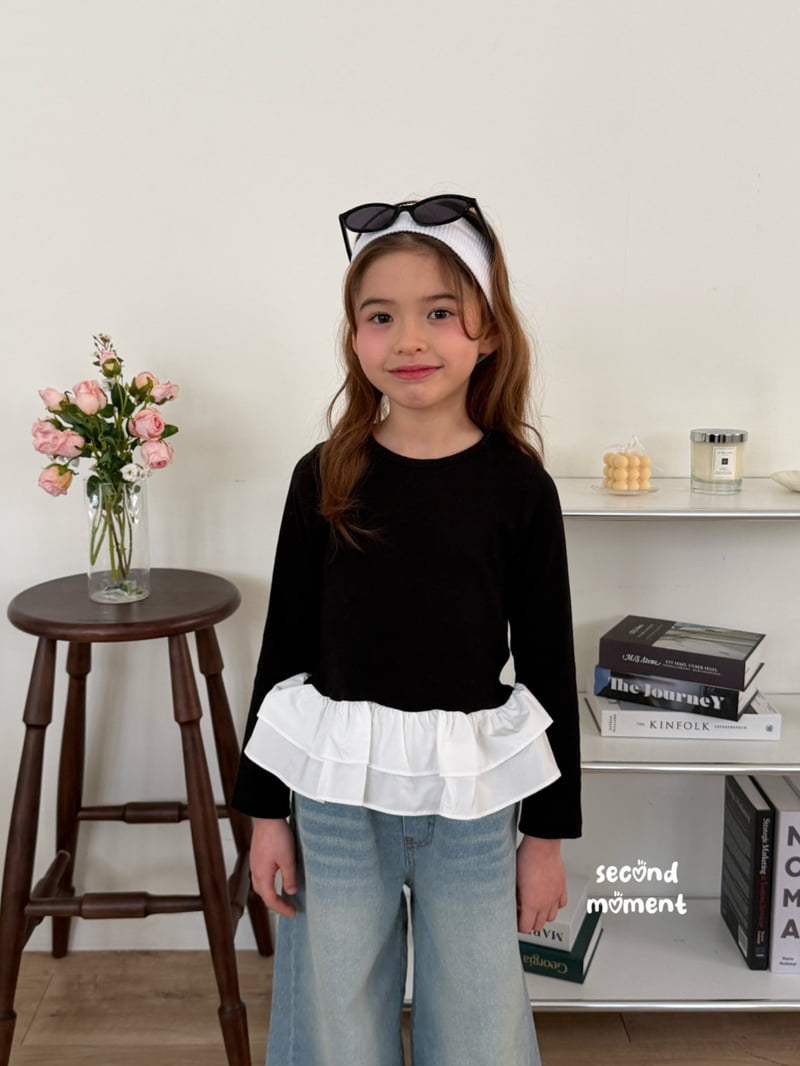 Second Moment - Korean Children Fashion - #designkidswear - Objet Rib Frill Tee - 3