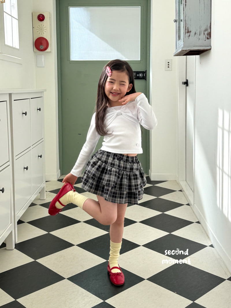 Second Moment - Korean Children Fashion - #designkidswear - Rosie Check Skirt - 2