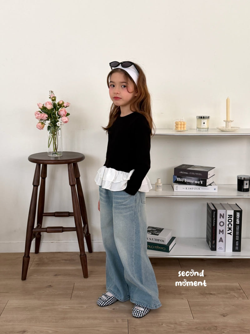 Second Moment - Korean Children Fashion - #designkidswear - Objet Rib Frill Tee - 4