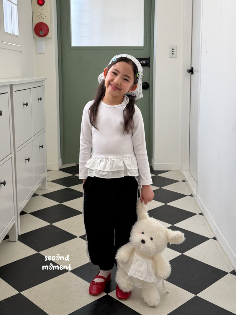 Second Moment - Korean Children Fashion - #discoveringself - Lace Double Line Jogger Pants - 11