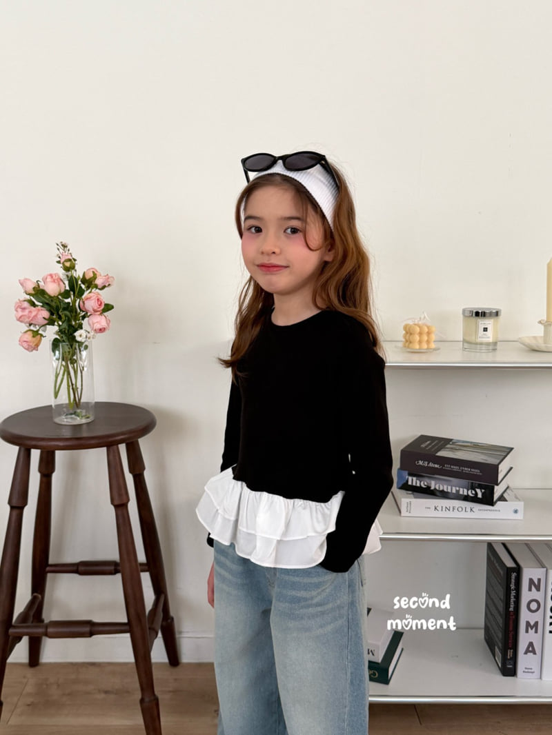 Second Moment - Korean Children Fashion - #fashionkids - Objet Rib Frill Tee - 5
