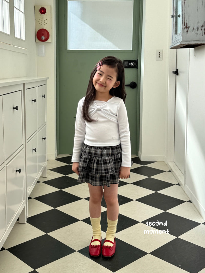 Second Moment - Korean Children Fashion - #discoveringself - Rosie Check Skirt - 4