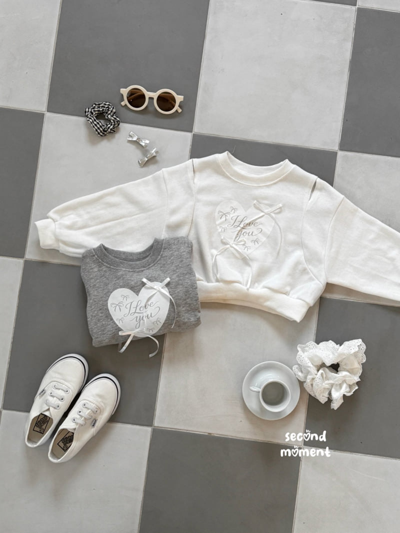 Second Moment - Korean Children Fashion - #kidsshorts - Love You Heart Sweatshirt - 12